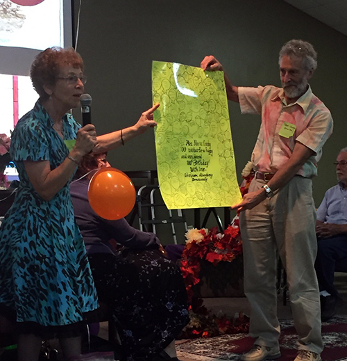 Norva Crosby en su cumpleaños